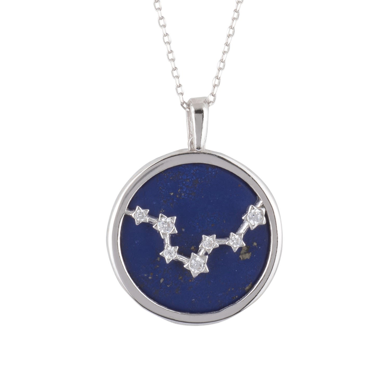 Women’s Blue / Silver Zodiac Lapis Lazuli Gemstone Star Constellation Pendant Necklace Silver Pisces Latelita