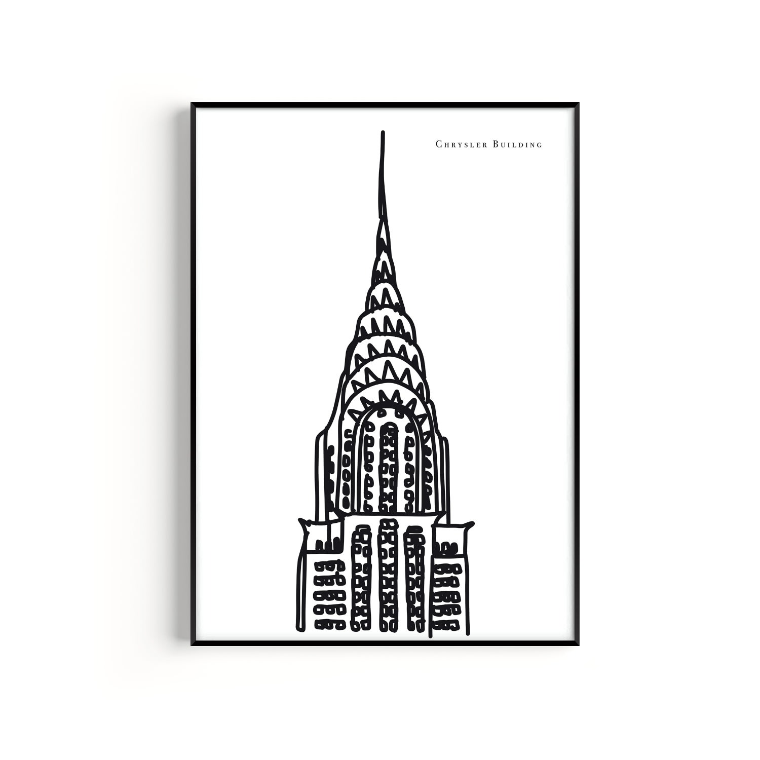 Natalie Cass Art Black / White Chrysler Building Art Print - A3 In Black/white