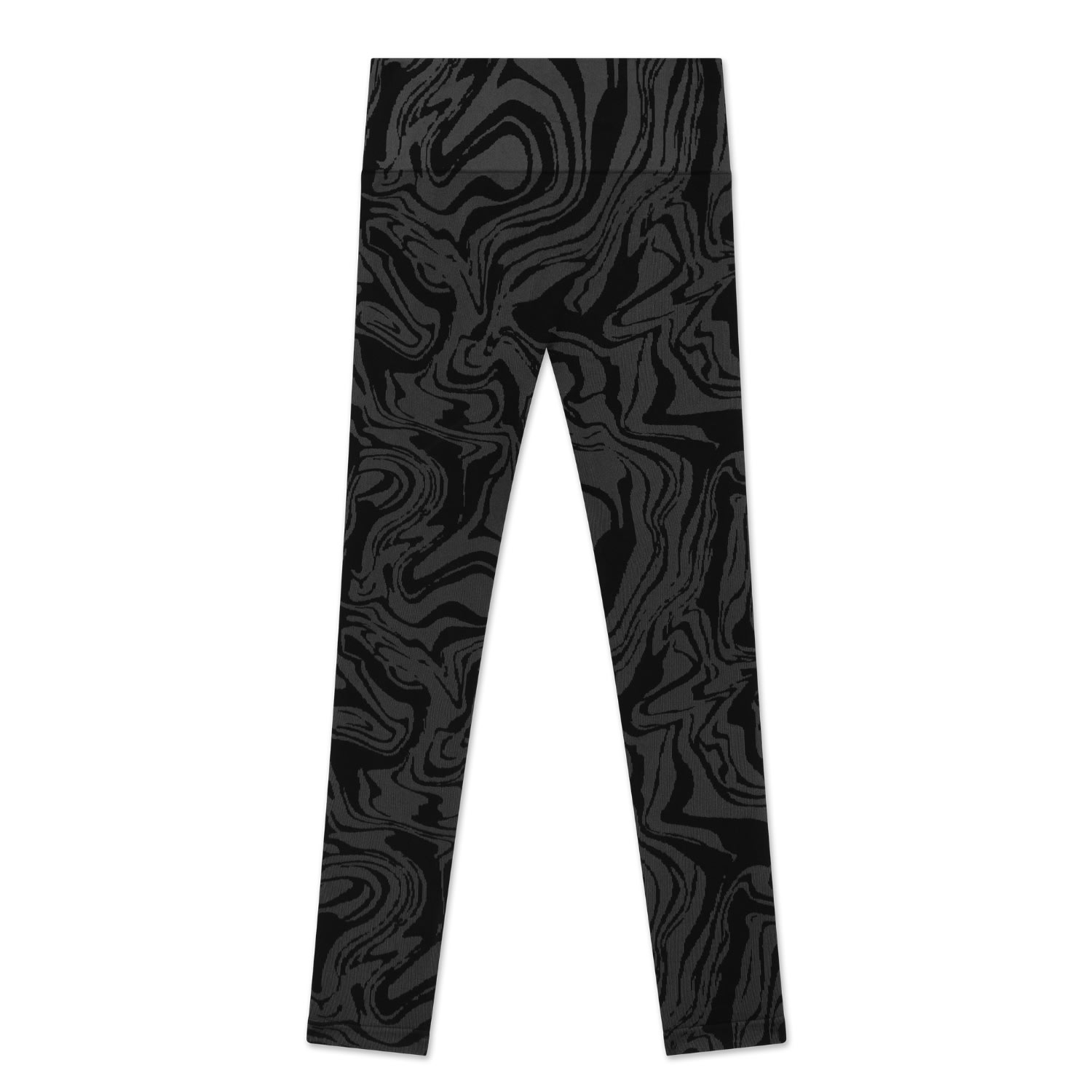 Jilla Active Women's Ocean Swirl Leggings - Charcoal Black In Black
