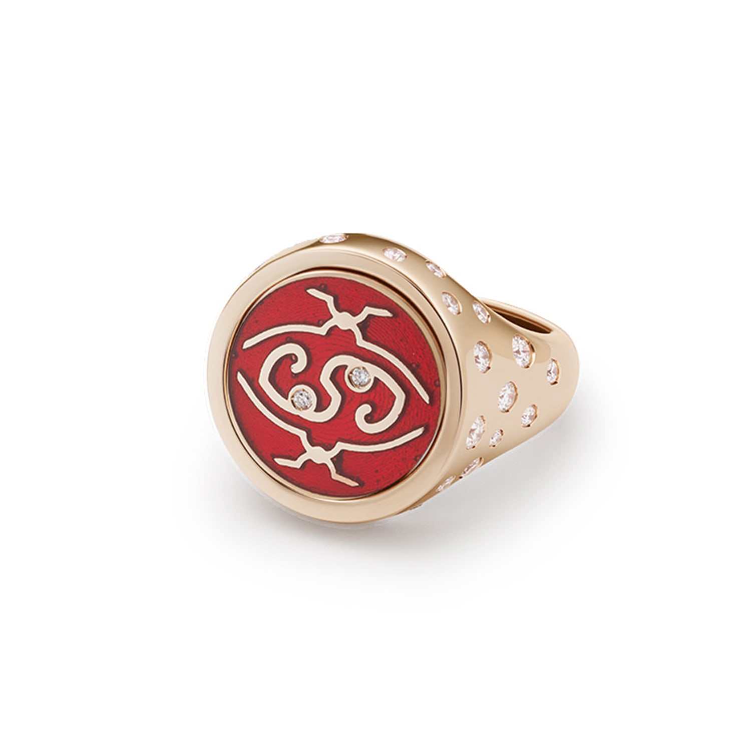 Women’s Intisars Meohme Half PavÃ© Red Loving Ring