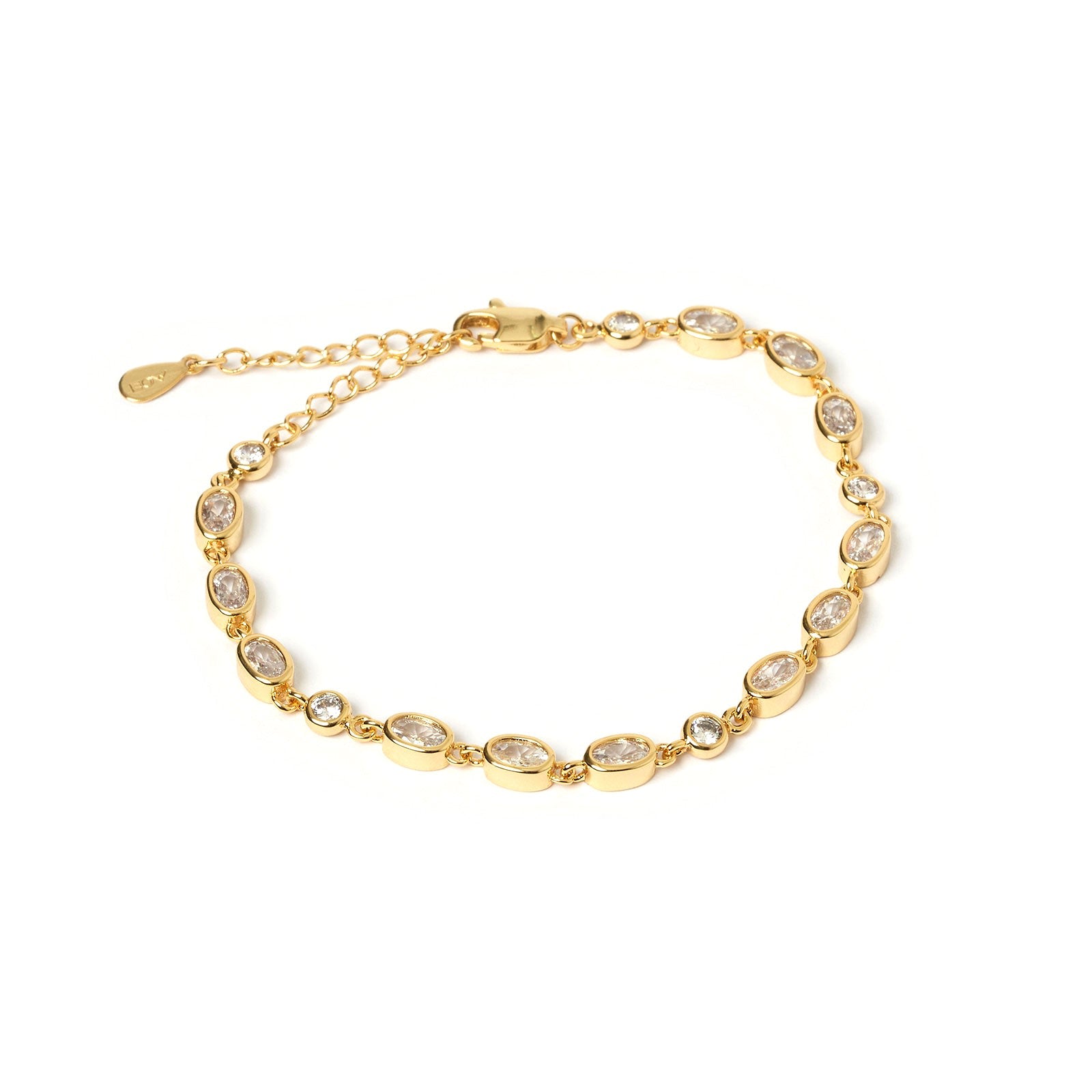 Arms Of Eve Women's White Isadora Gold Bracelet - Stone In White