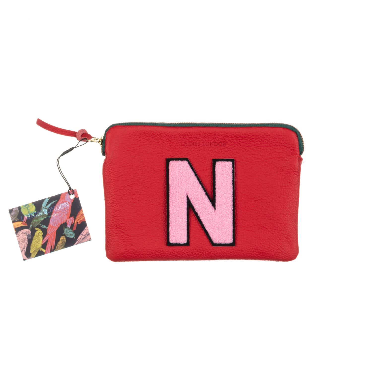 small red clutch bag