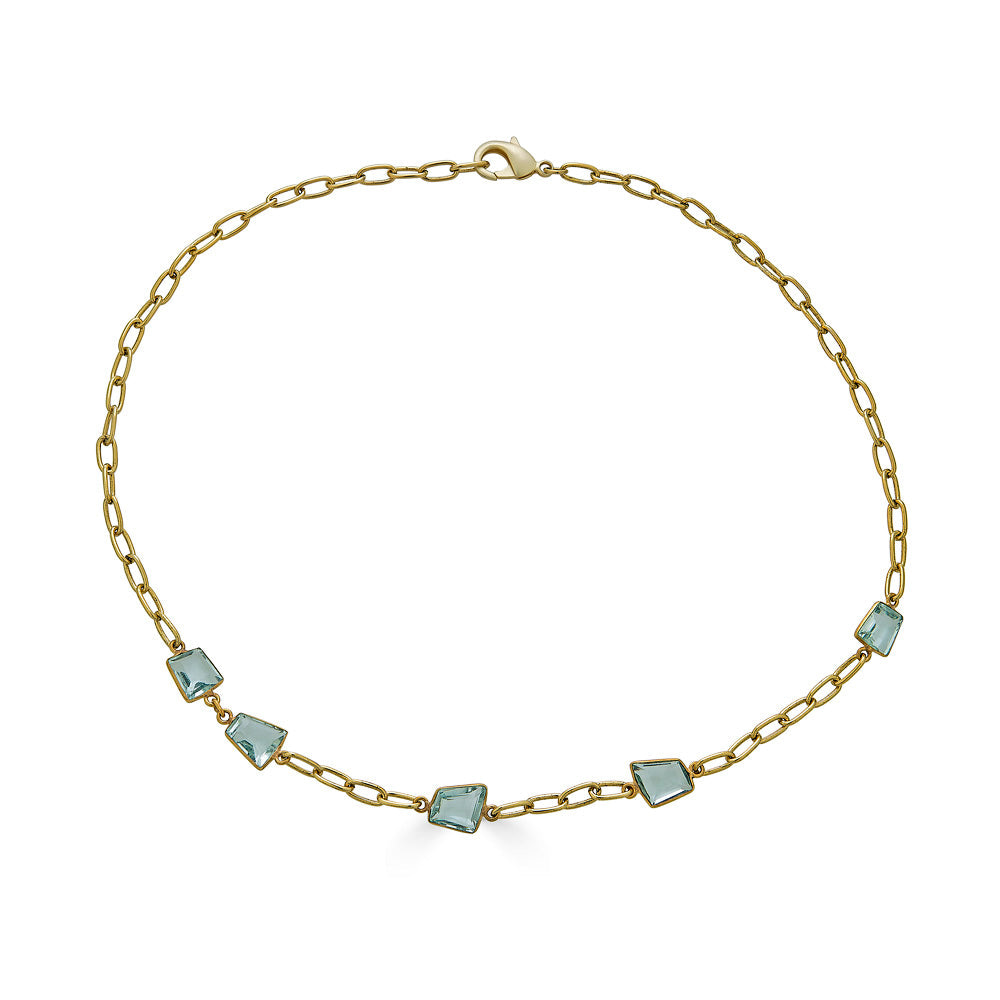 Loni Paul Jewelry Women's Gold Asymmetrical Quartz Crystal Necklace In Gold