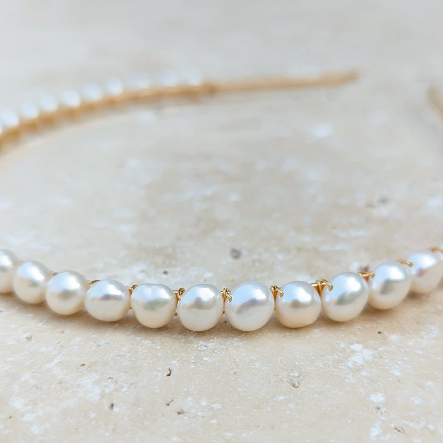 ? Souviens Threaded Pearl Headband c+i H045SGP Ivory and Co Odyssey Statement Pearl Cluster Bridal Headband main image 2