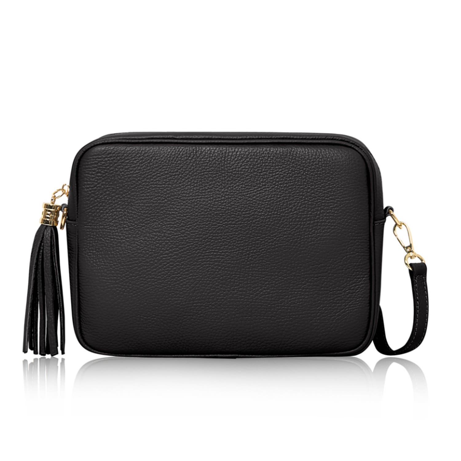 Women’s Modena Large Crossbody Tassel Bag In Black Betsy & Floss