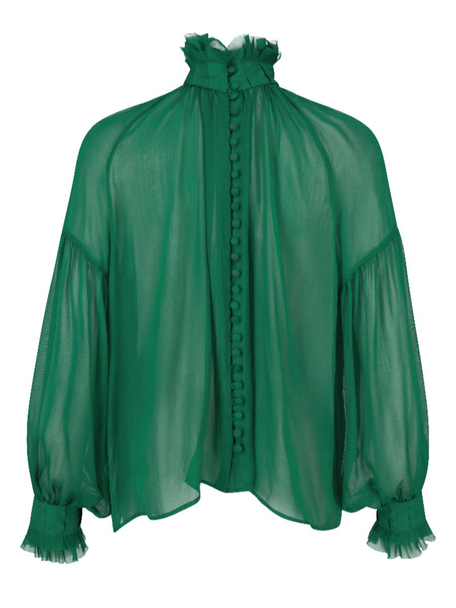 Helene Galwas Women's Green Babett Blouse In Green