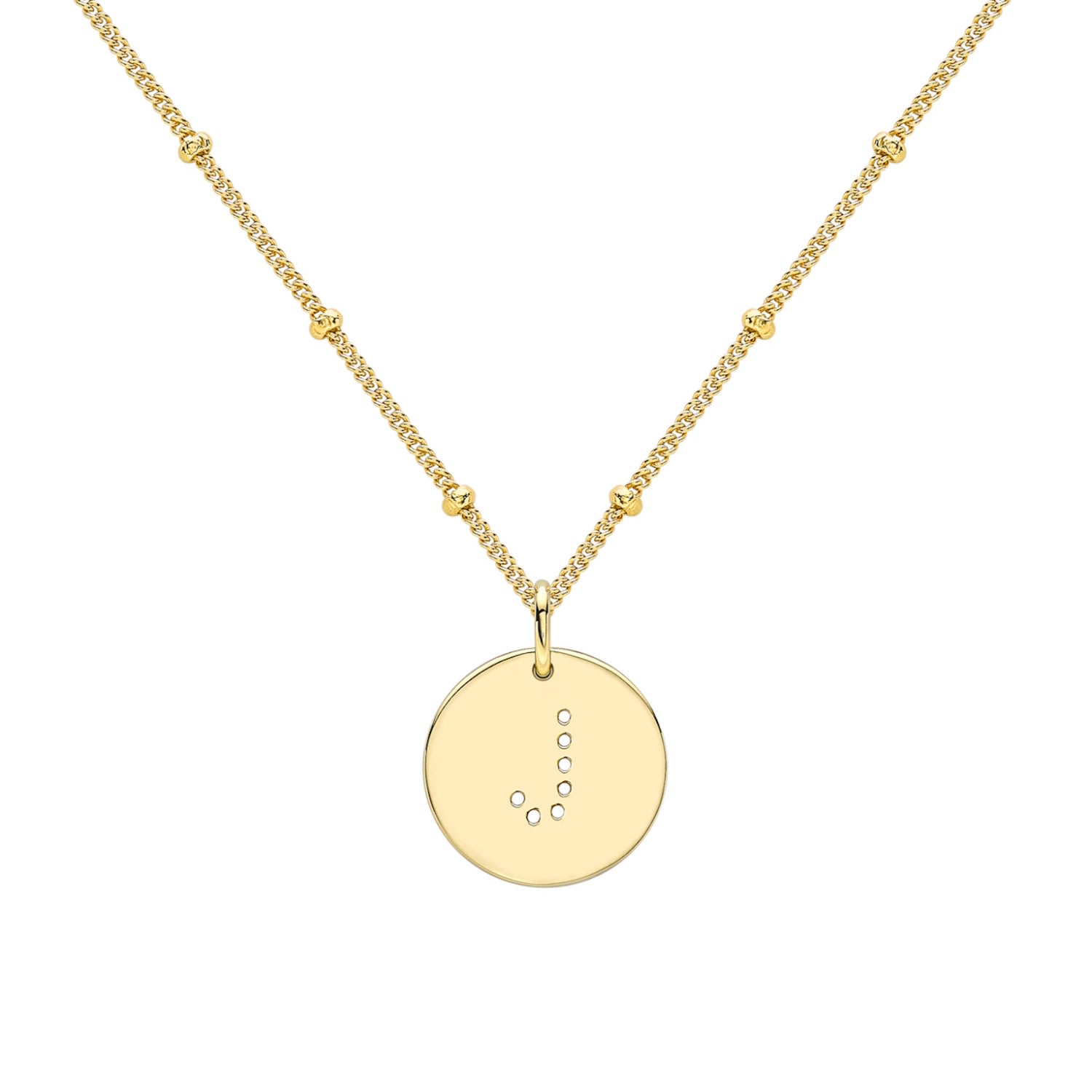 Women’s Gold Alphabet J Necklace Neola Design