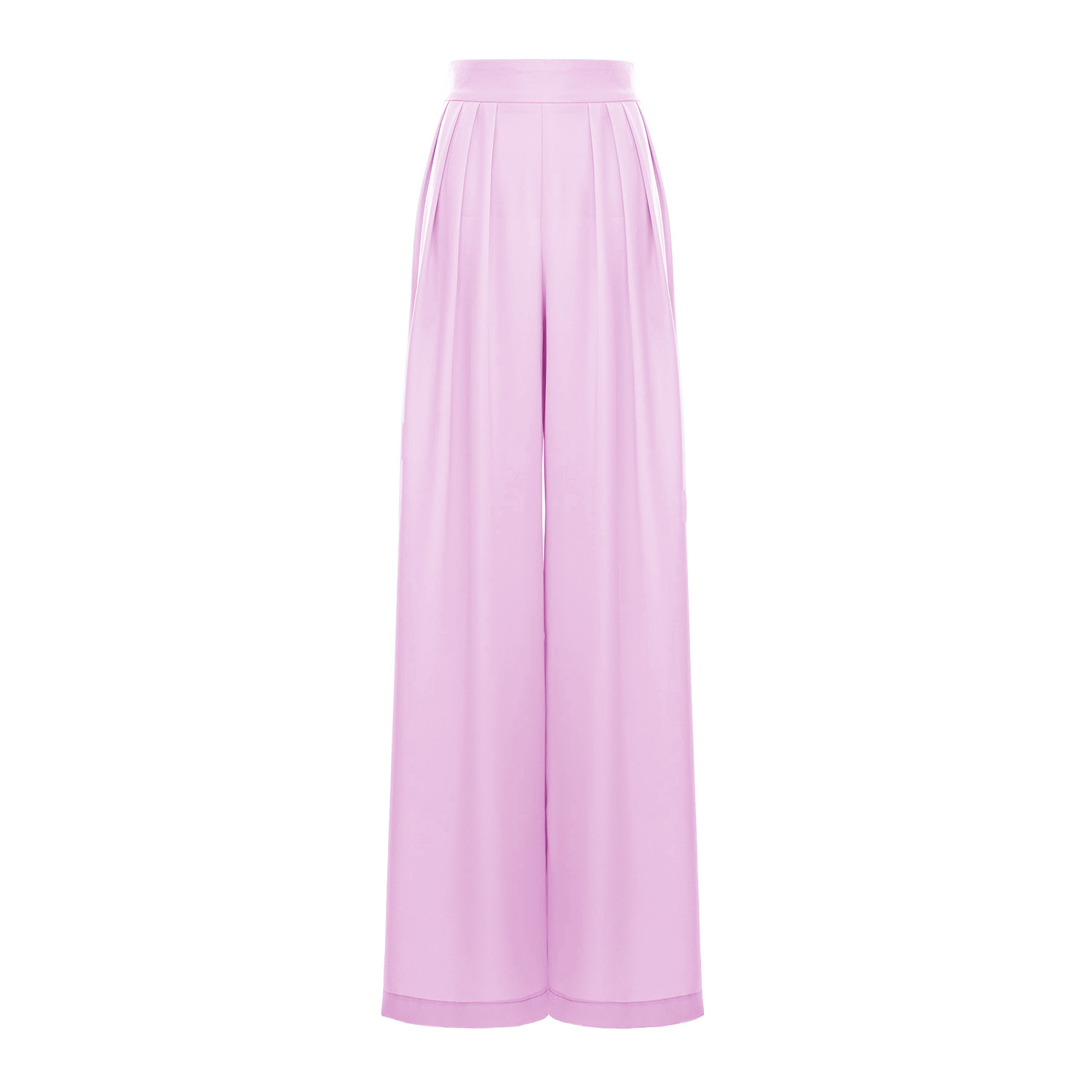 Bluzat Women's Pink / Purple Lilac Wide Leg Trousers With Pleats