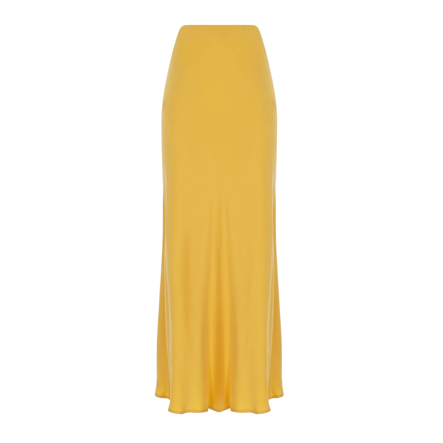 Women’s Yellow / Orange Helia Vegan Silk Long Skirt Extra Small Saraskla