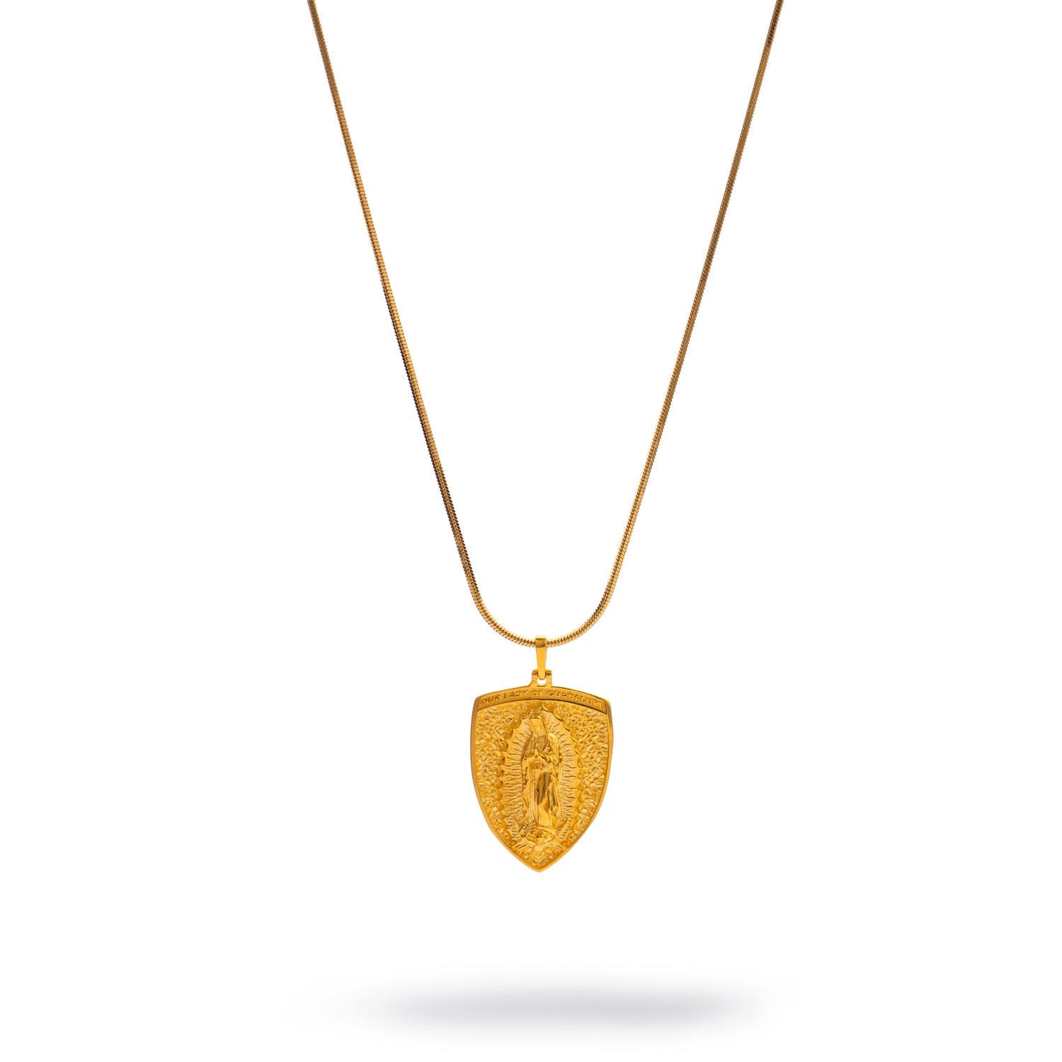 Ebru Jewelry Women's Sacred Virgin Mary Gold Medallion Necklace - Gold In Gold