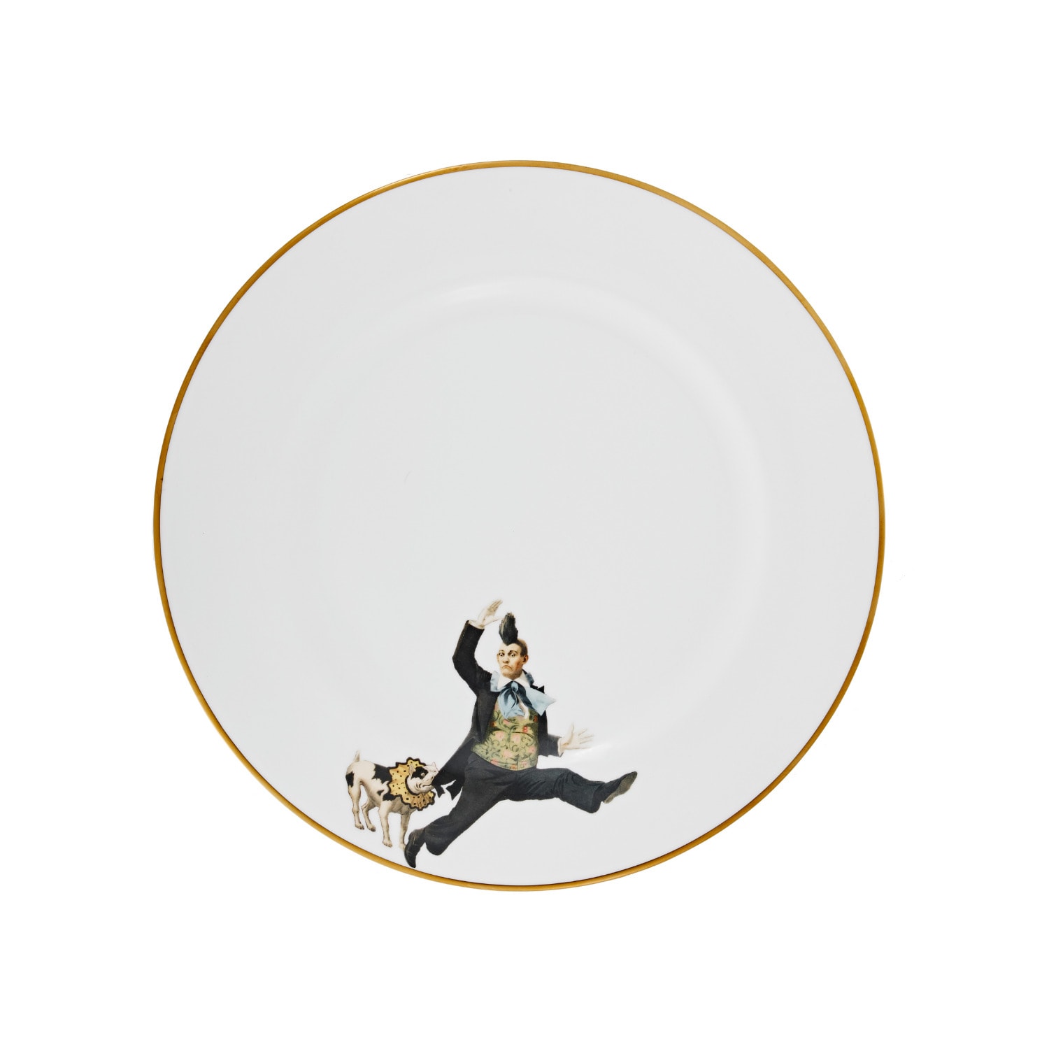 Melody Rose London Gold / White The Wonderful Alphonso Lunch Plate In White