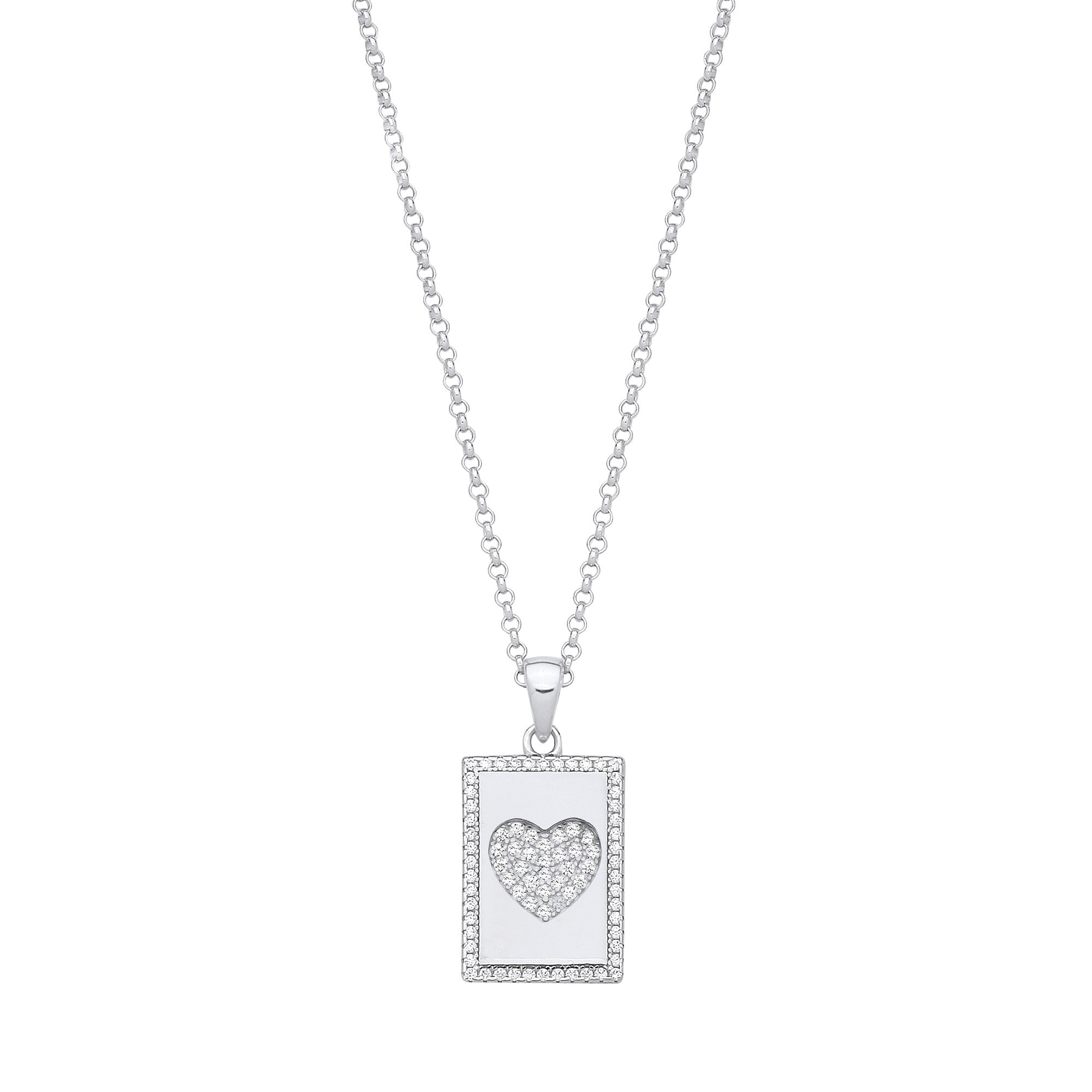 Mejoma Women's Luxe Heartbeat Pendant Sterling Silver Necklace In Silver