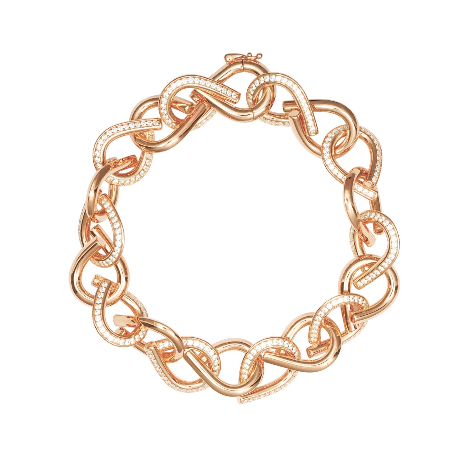 Meulien Women's Waterdrop Link Bracelet - Rose Gold