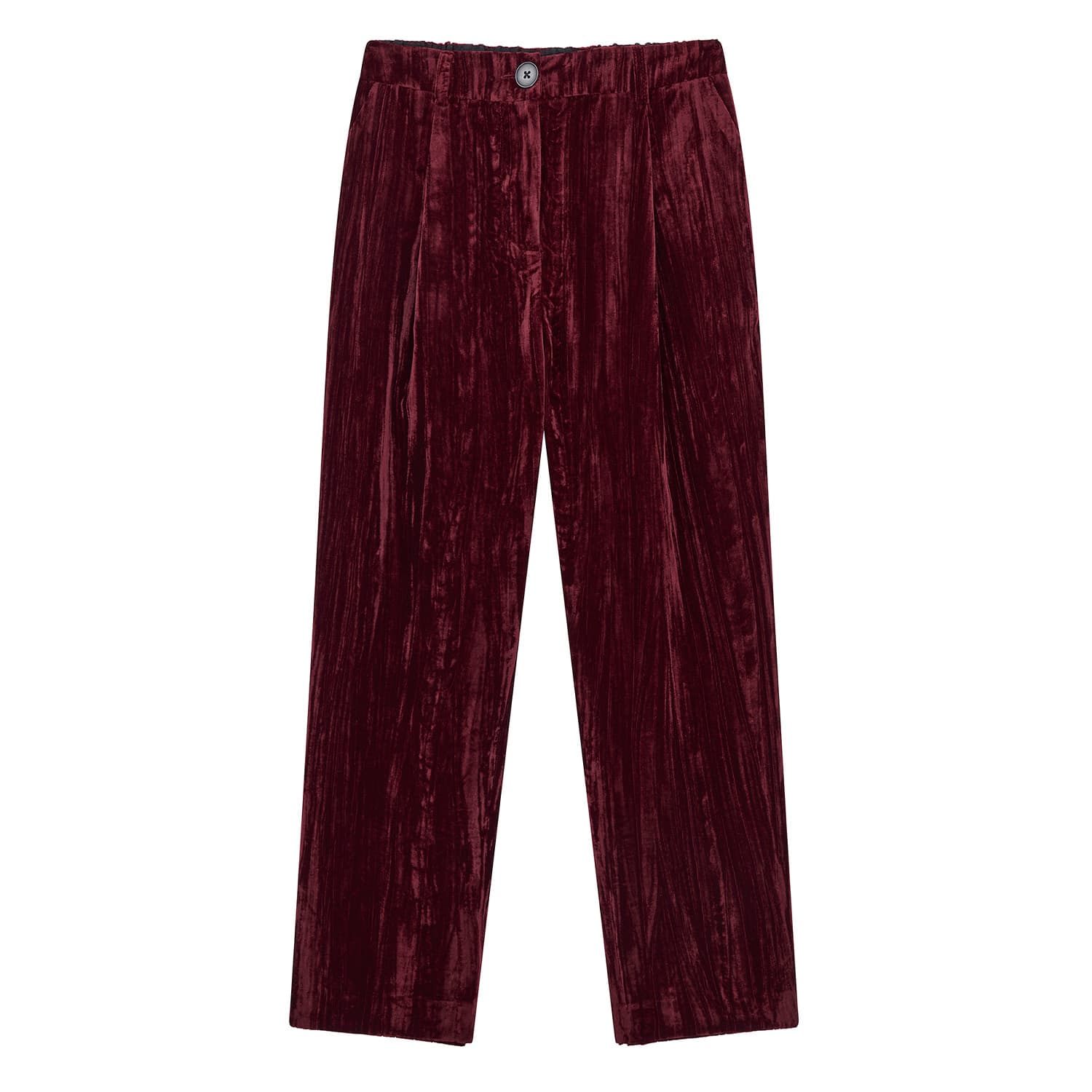 Hendrix Rust Crushed Velvet Flares – Little Lies