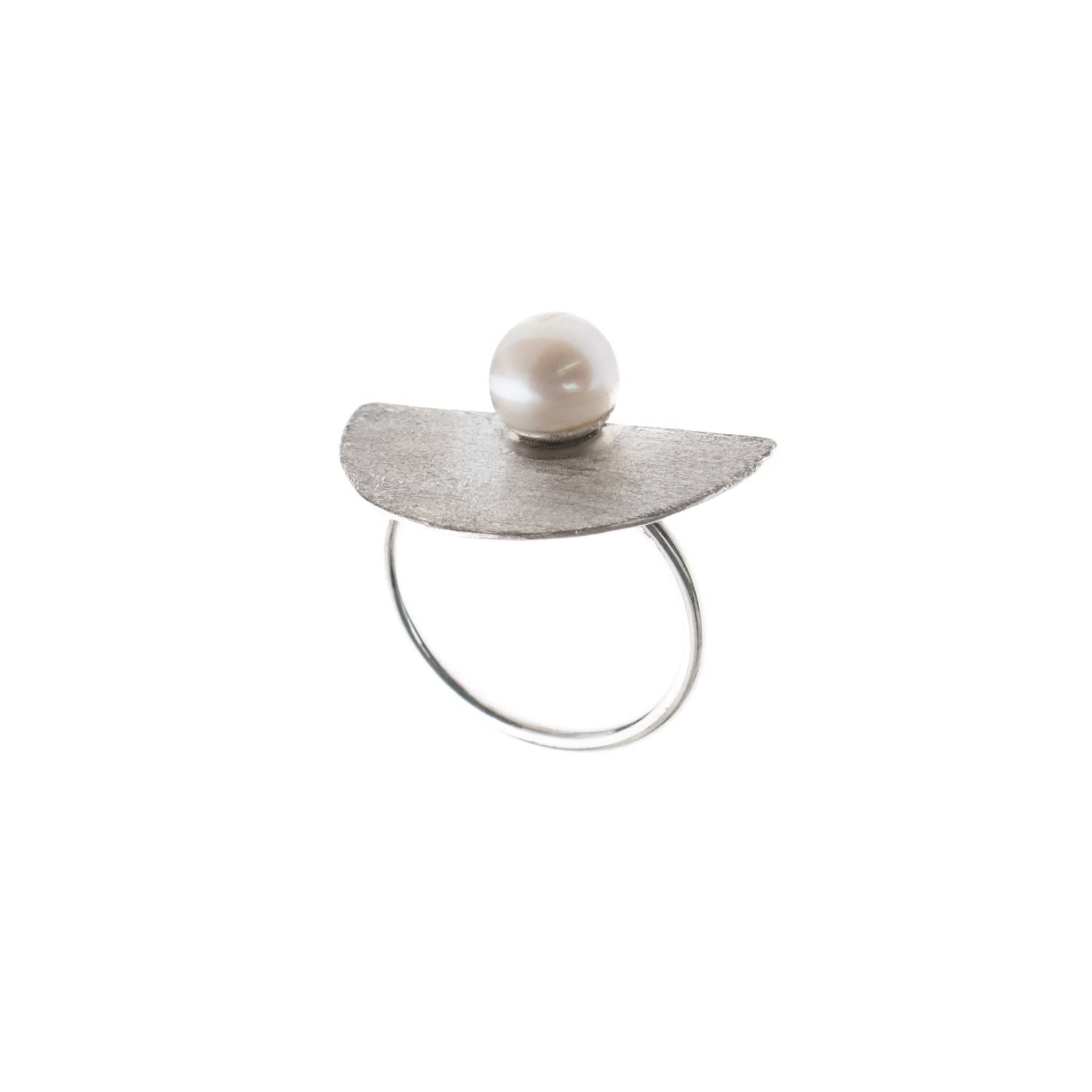 Silver Moon Women's Pearl Sterling Silver Ring – Moon's Second