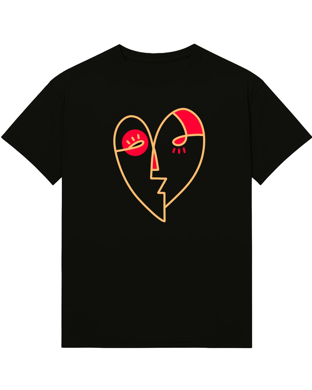 Collect The Label Men's Heart T-shirt Black In Black