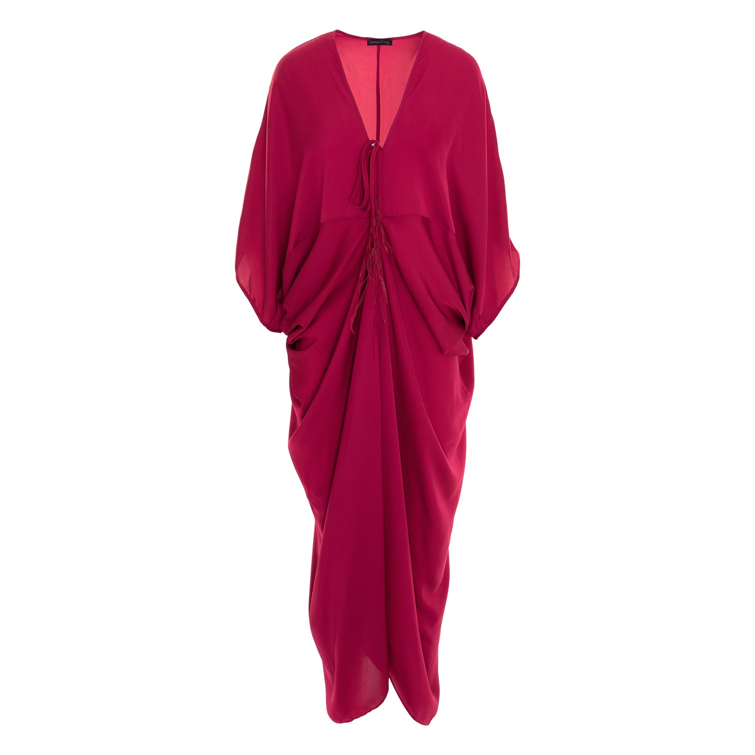 Concept A Trois Women's Red Dress With Oversize Cut, Butterfly Type, Raspberry In Red