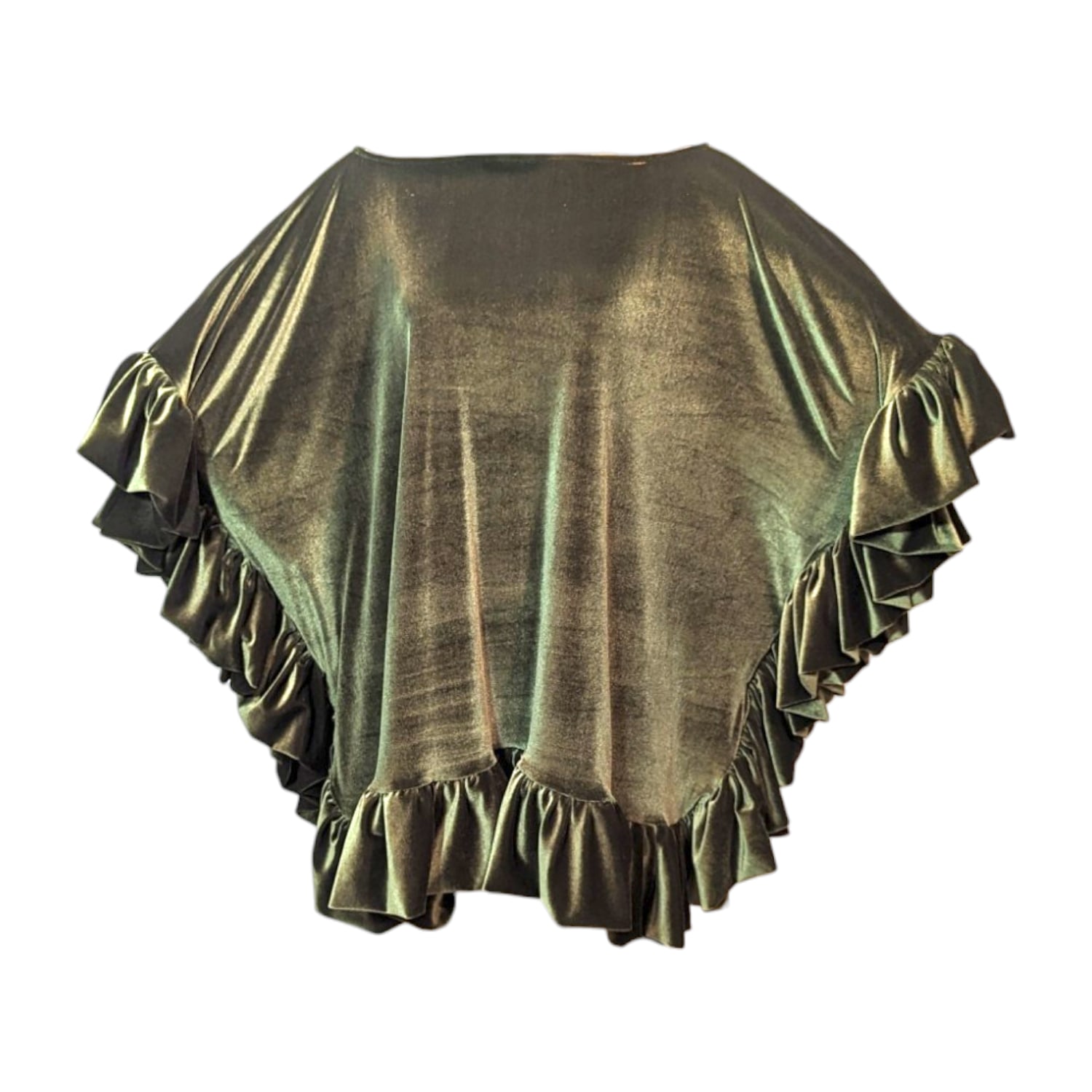 Julia Clancey Women's Green Ruffle Mini Olive Dress In Green