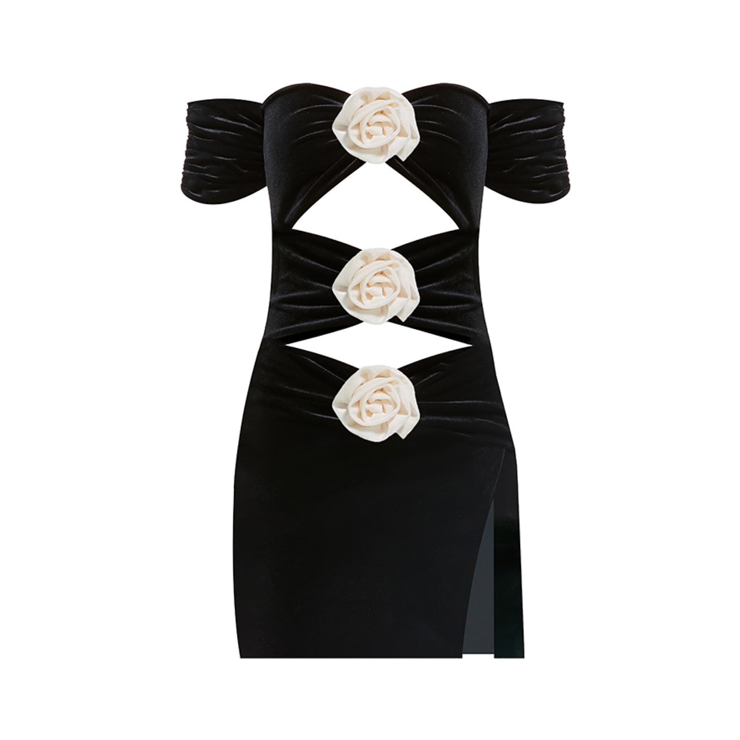 Women's Black / White Chanoud Mini Dress | Small | Nur Karaata