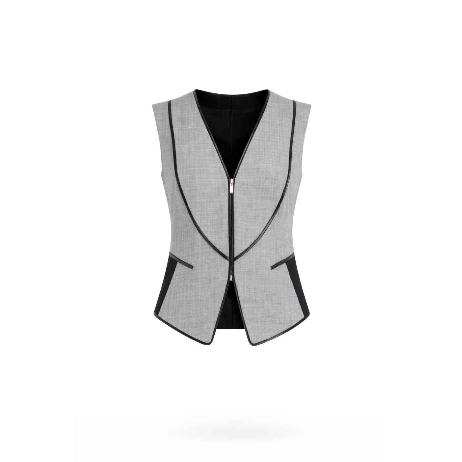 Women's Black / Grey Multi Fold Vest - Gray Black | Small | Lumina Eligma