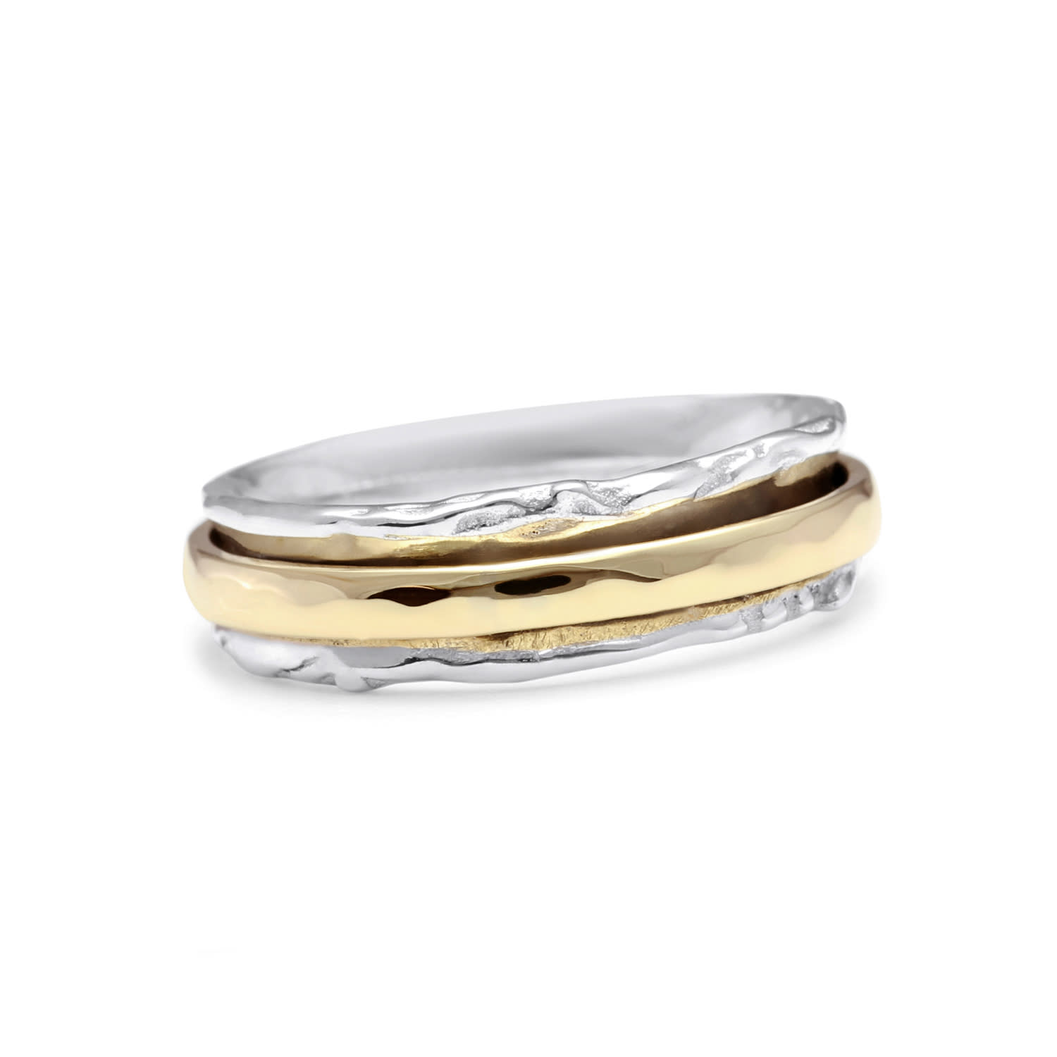 Women's Gold / Silver Sterling Silver Spinner Ring | Isla Silver