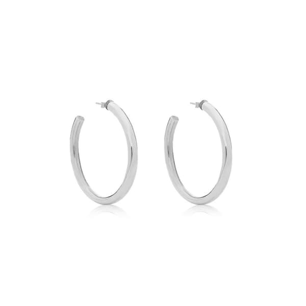 EDGE OF EMBER Mini Tube Silver Hoops