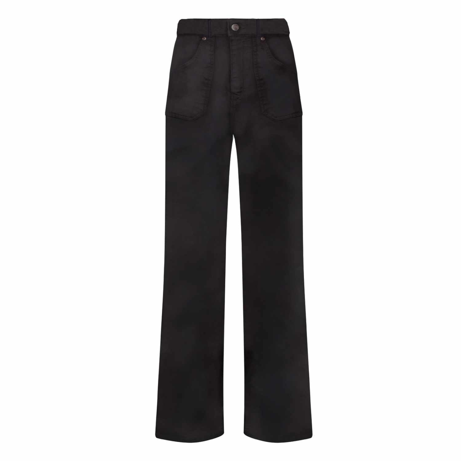 Donna Ida Black Emilia The Patch Pocket Super Wide Leg Flare - Oil Slick In Black