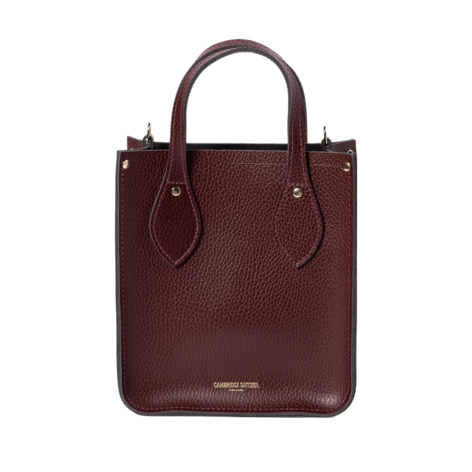 Cambridge Satchel Women's Red The Mini Tote -  Oxblood Celtic Grain