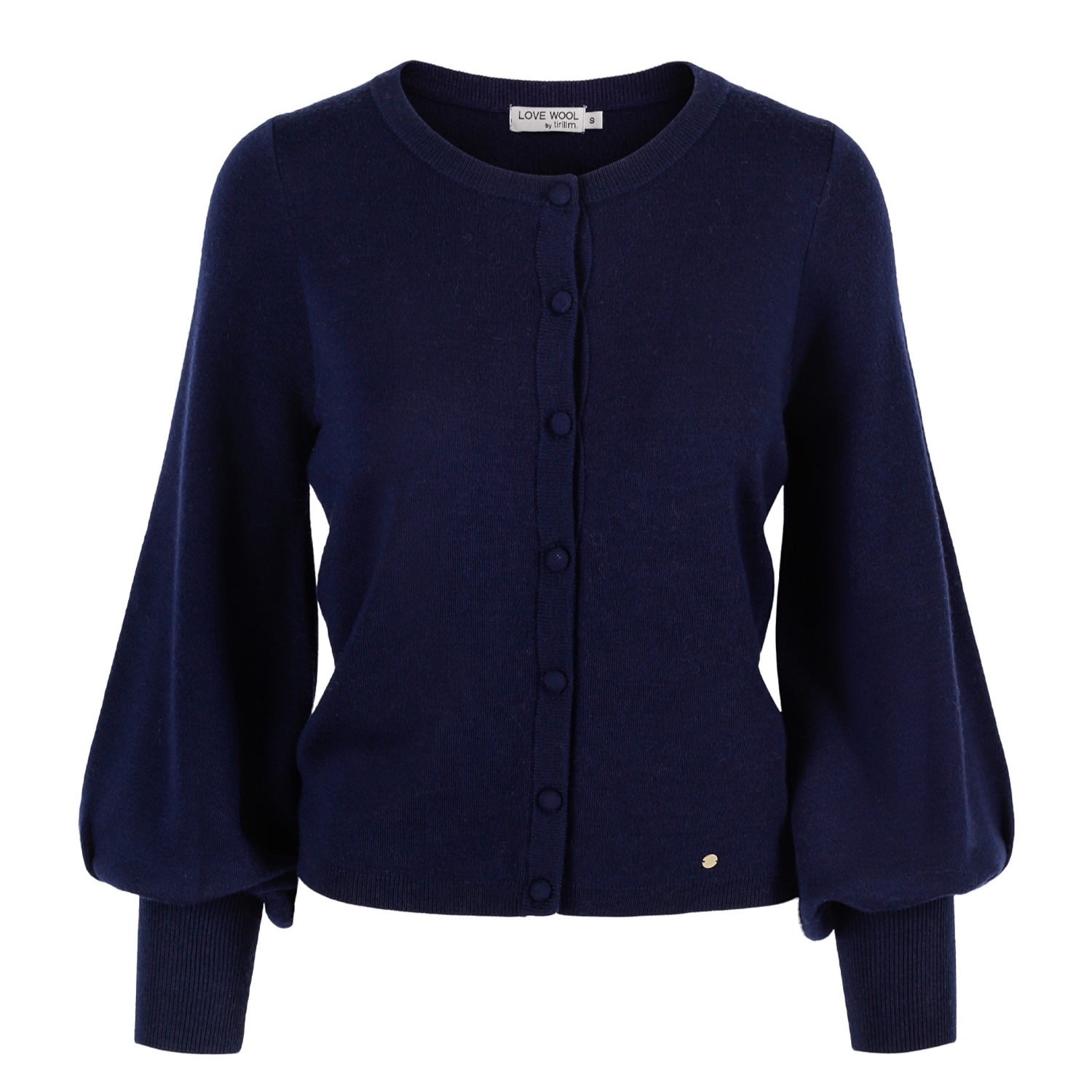 Tirillm Women's "ava" Cashmere Cardigan With Puffed Sleeves - Blue In Blue