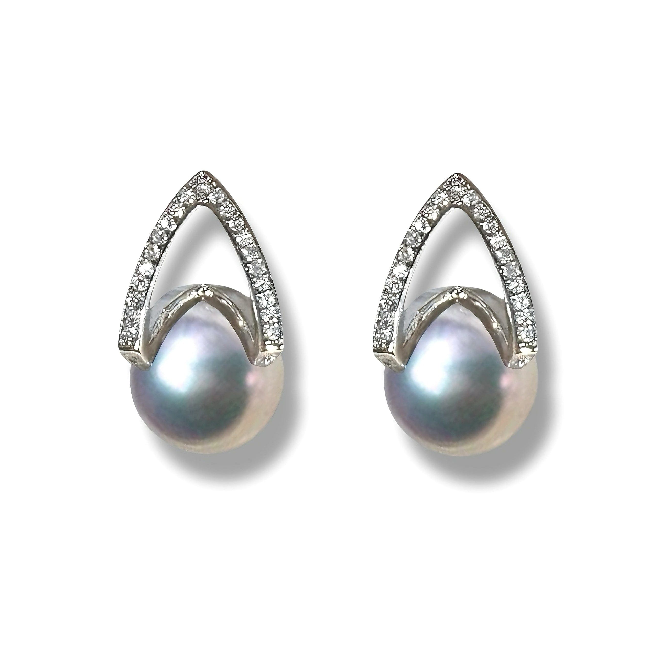 Ninemoo Women's Silver Arché Pearl Earrings In Silver