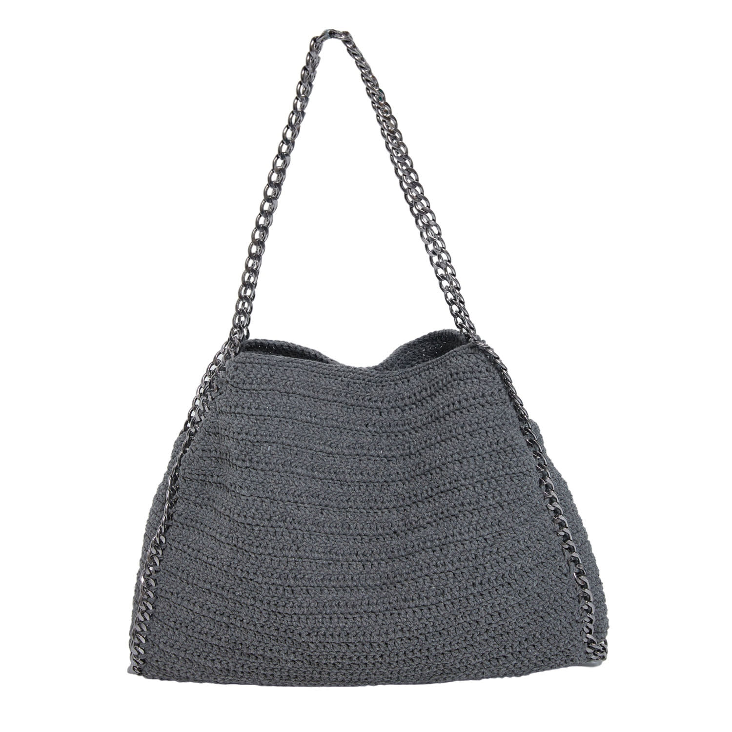 Women's Grey City Chain Hand Crochet Tote Bag In Gray | N'onat