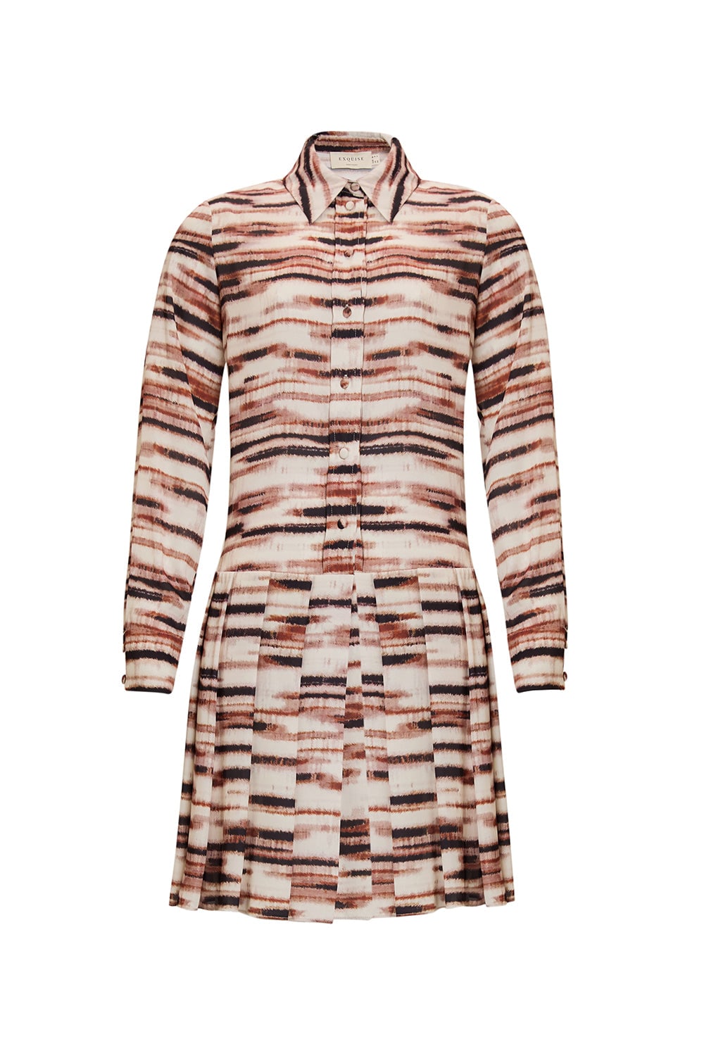 Exquise Women's Regular Shirt Collar Mini Dress - Multi Color