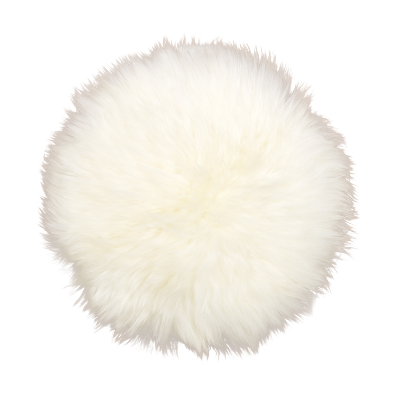 White Sheepskin Luxe Seatpad Circular - Ivory Owen Barry