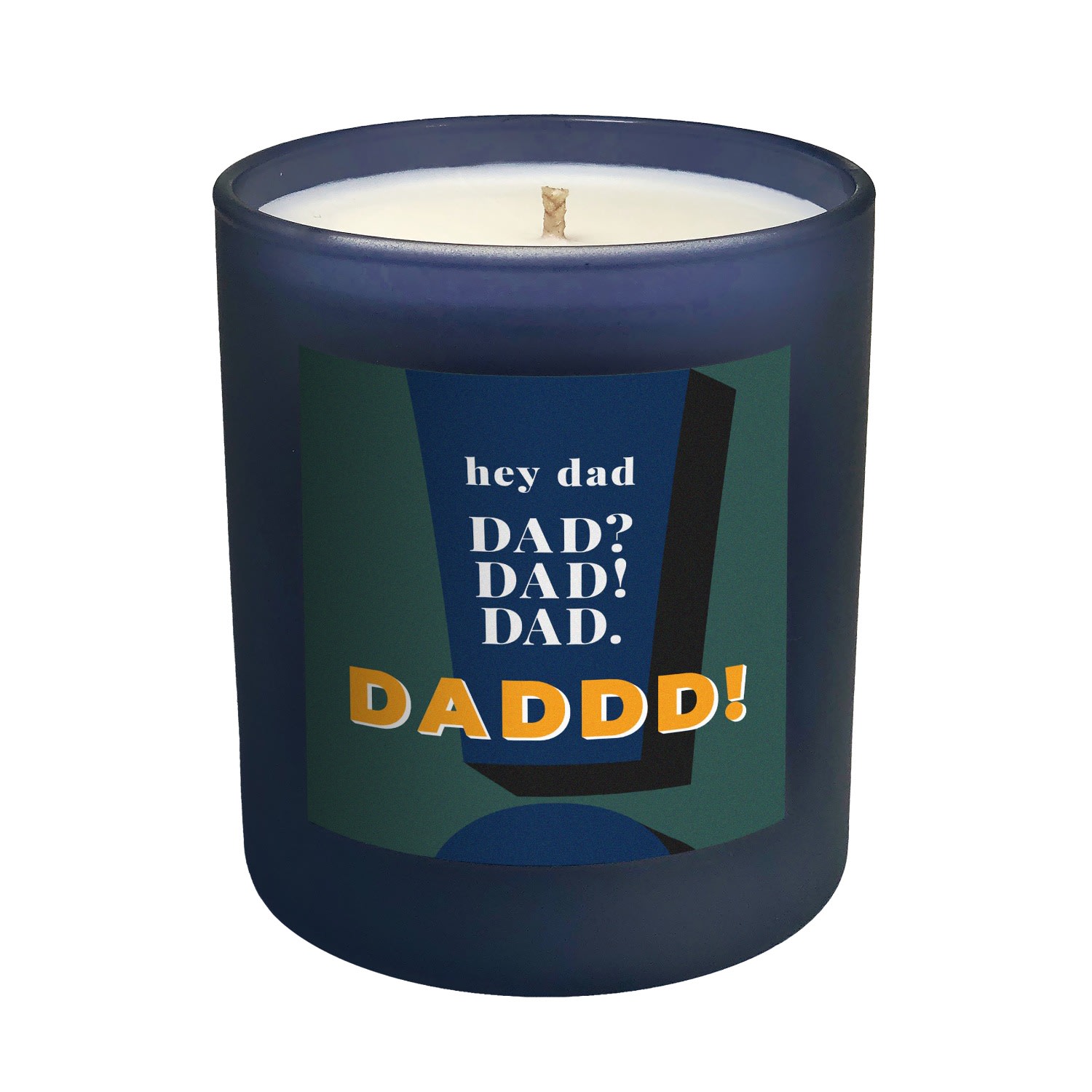 Little Karma Co. Ltd Blue / Green / Black Hey Dad Gift - Juniper Large Refillable Candle In Multi