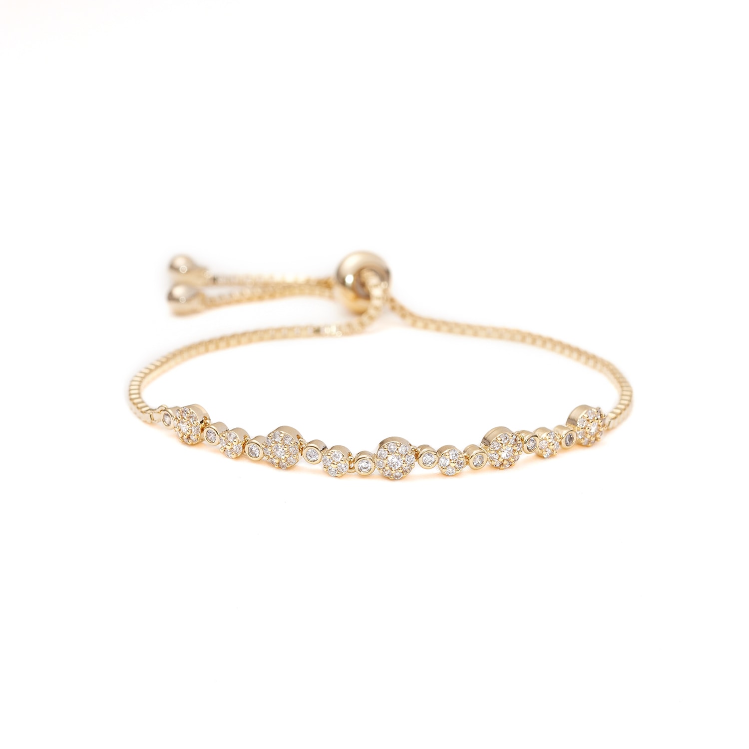 Women’s Multi-Circle Adjustable Bracelet Gold Shabella Nyc