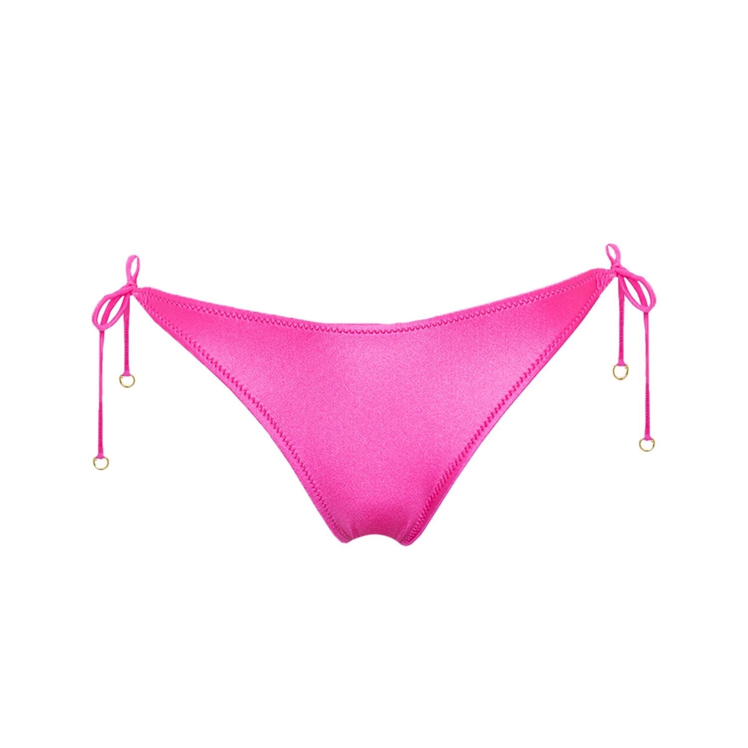 Women’s Pink / Purple Miss Enthusiastic Shiny Bikini Bottom - Pink & Purple Medium Aulala Paris