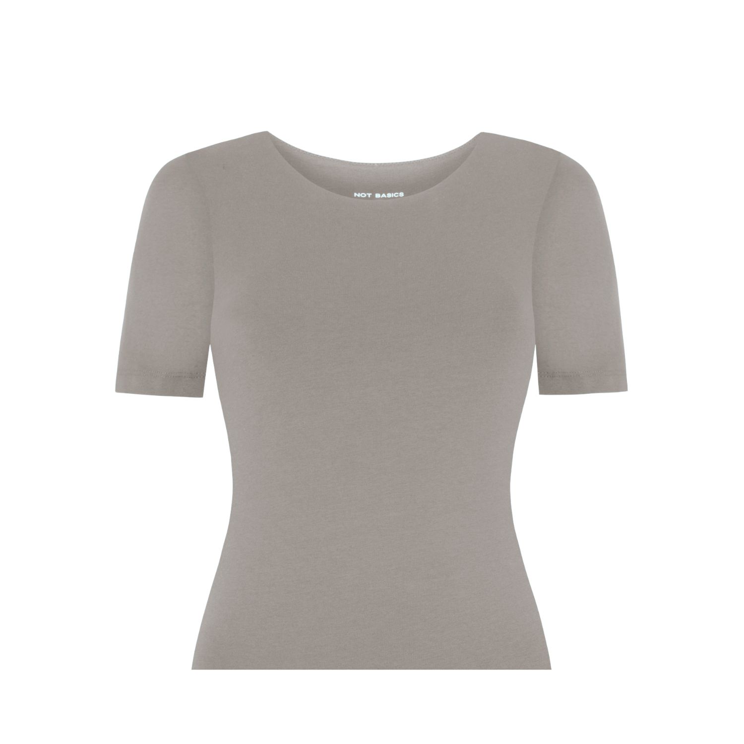 Not Basics Women's Green Organic Cotton Crew T-shirt, Sage Grey In Green