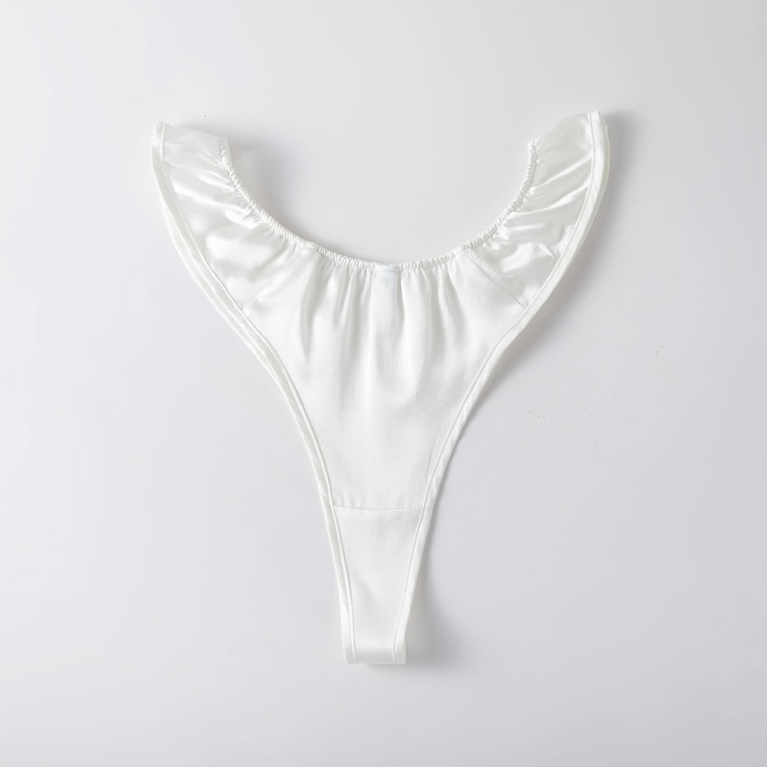 Pearl White Pure Mulberry Silk Bikini Panties | Mid Waist | 22 Momme |  Float Collection