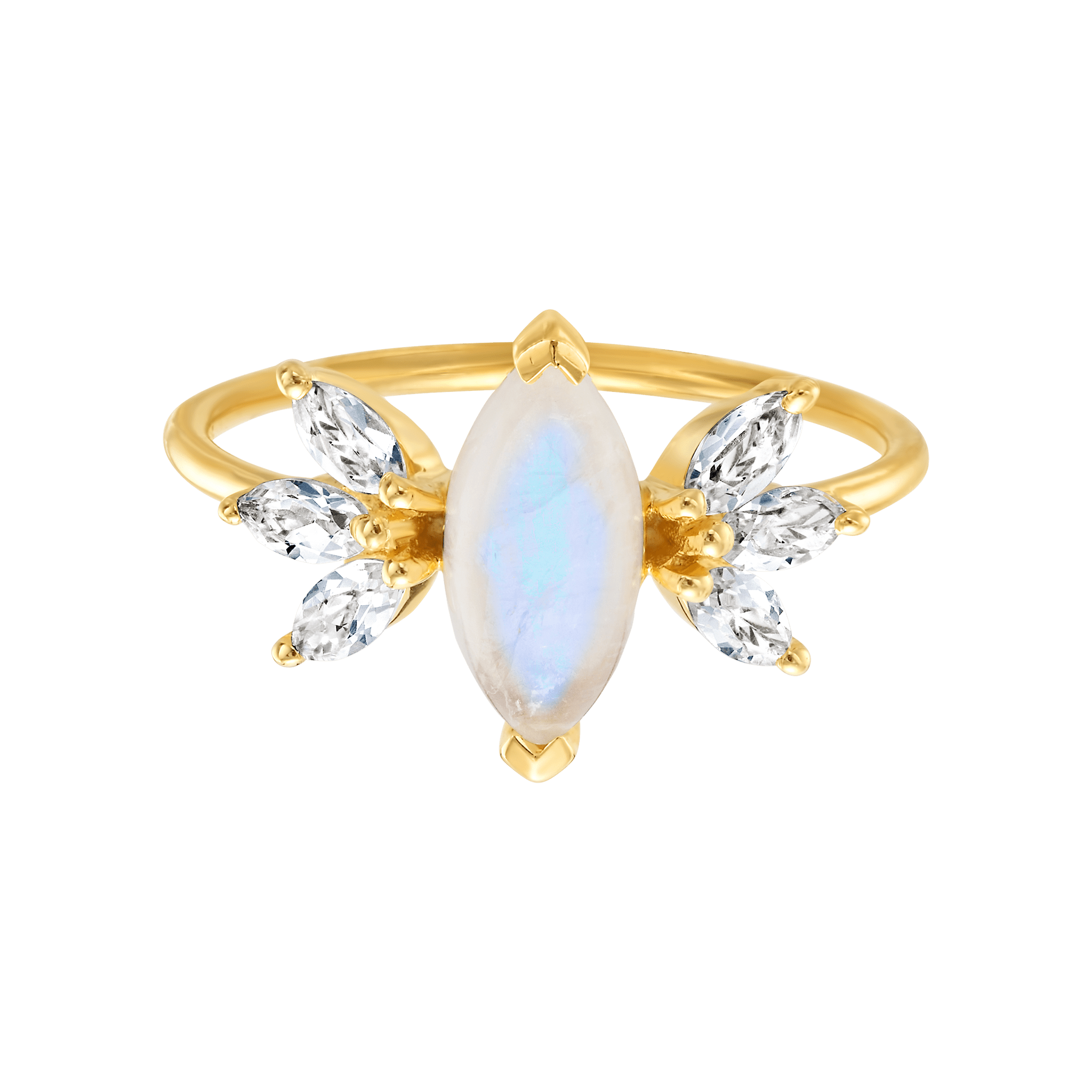 Women’s Rainbow Moonstone & Topaz Fly Away With Me Ring La Kaiser