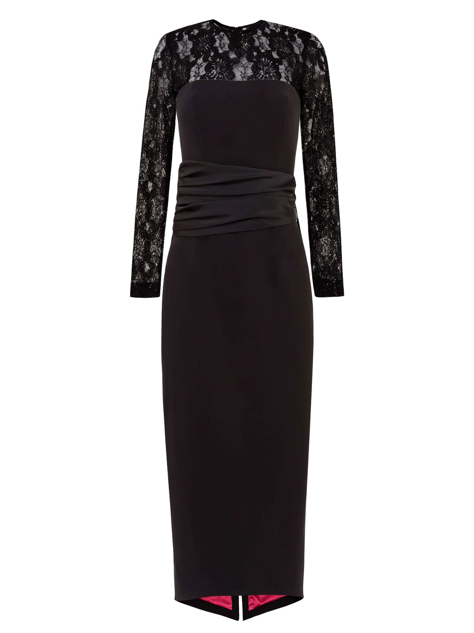 Women’s Black Closer To Love Midi Dress With Lace Top Extra Small Tia Dorraine