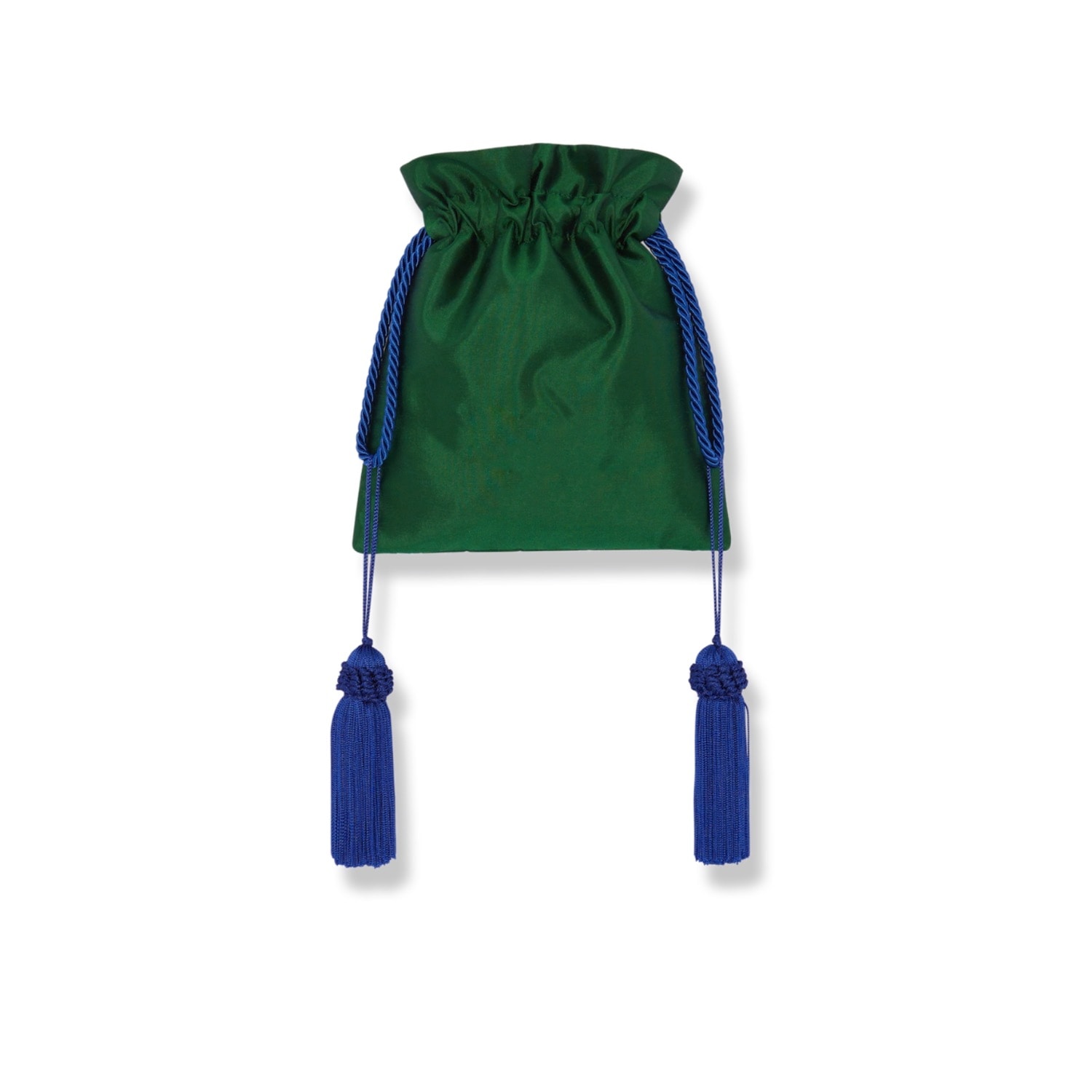 Angie Power Women's Green / Blue Electric Blue / Emerald Dupion Power Pouch In Multi