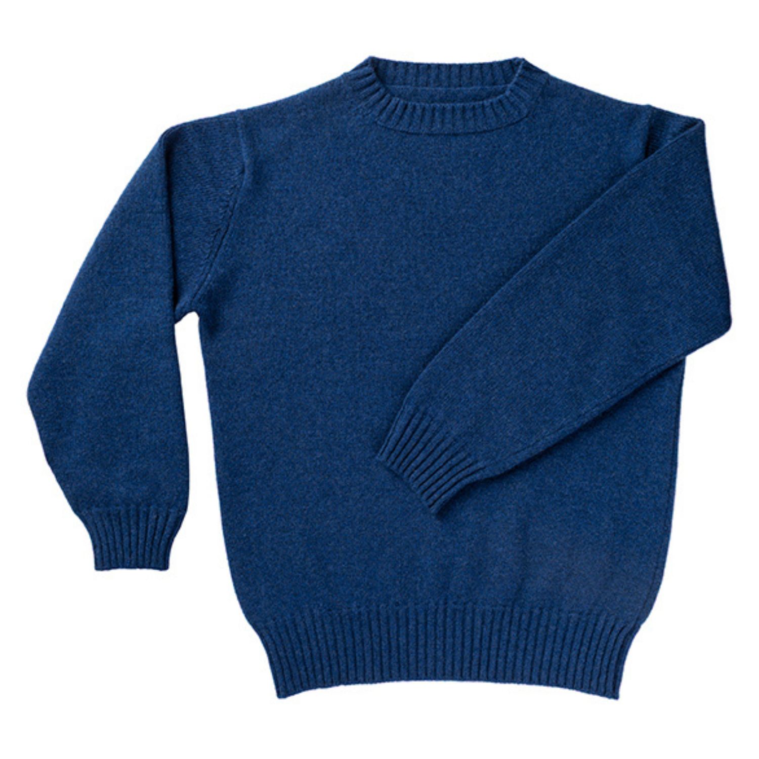 Kinalba Men's Unisex Yale Blue Chunky Plain Cashmere Crew Neck Sweater In Blue
