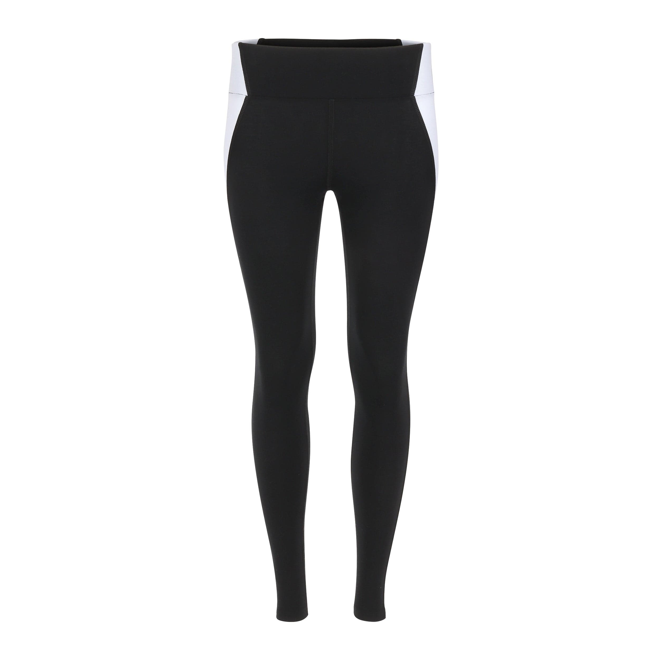 Lezat Neda Colorblock Organic Cotton High Waisted Legging In Black