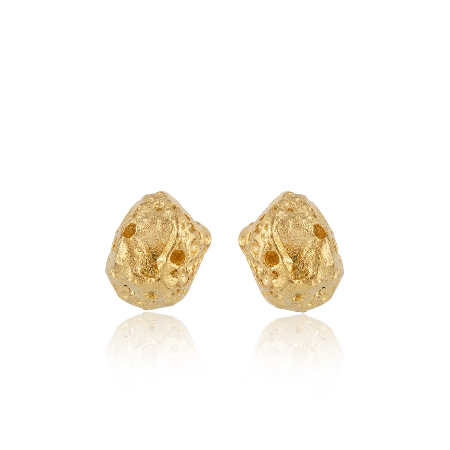 Cansui Design Women's Gold Sea Sponge Earrings