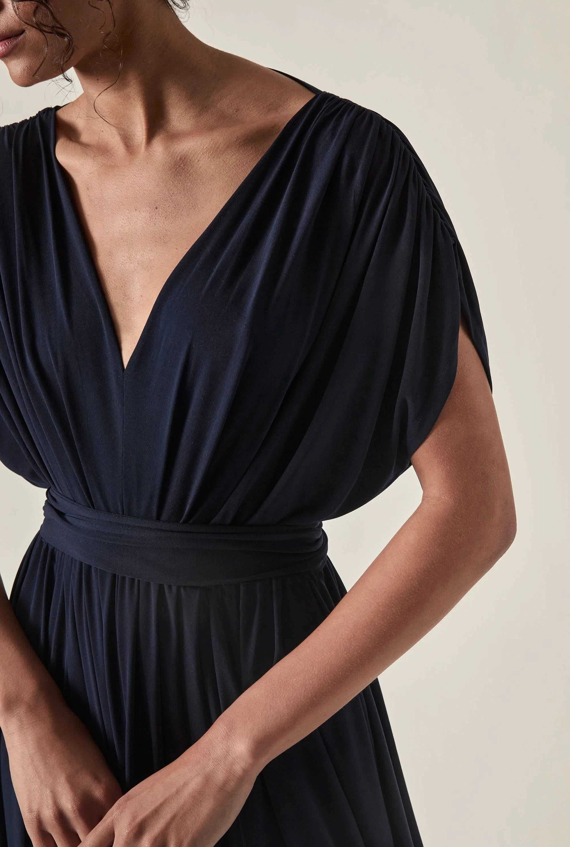 plunge back midi dress James Lakeland Draped Open-back Midi Dress
