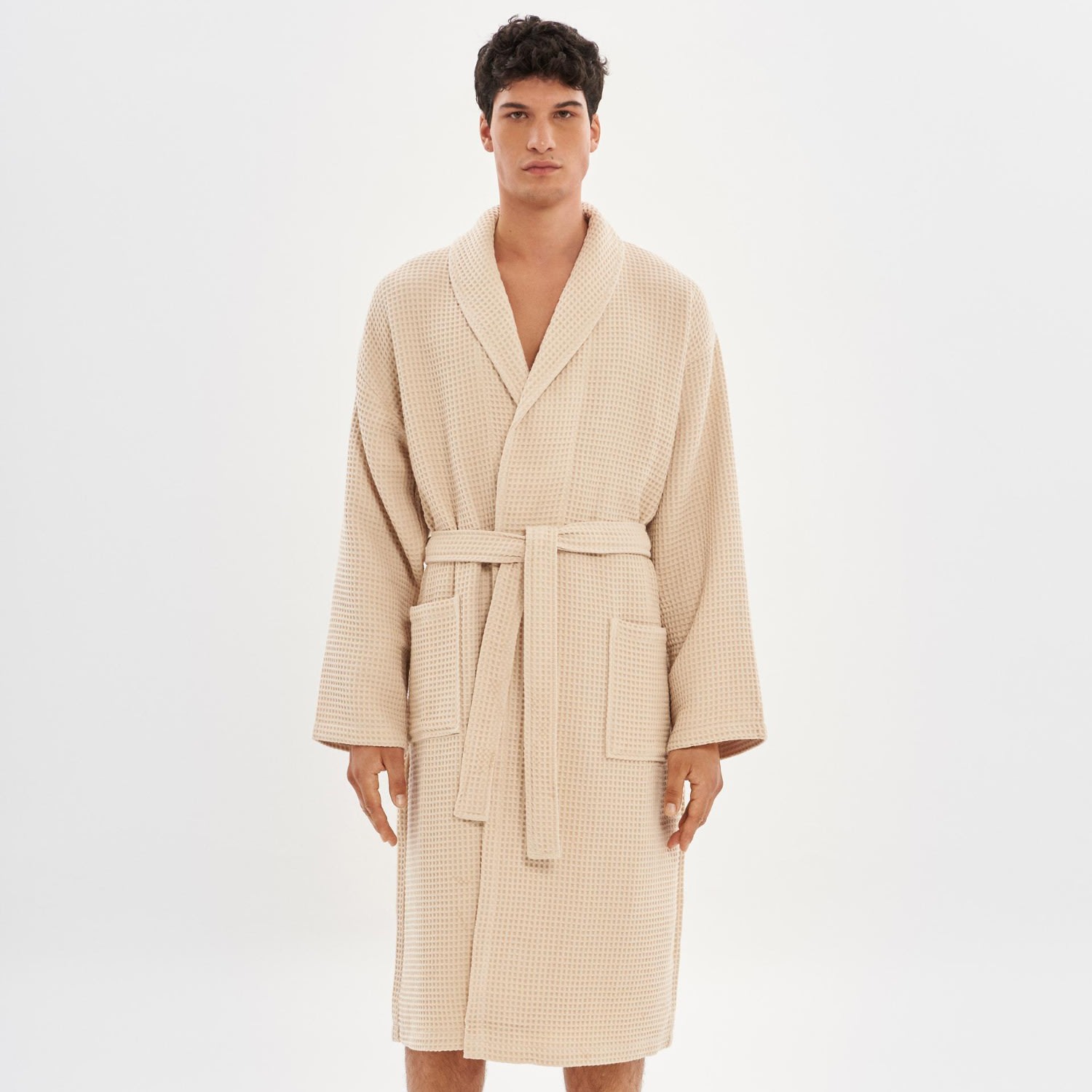 Neutrals Bathrobe - Waffle Beige Small House Babylon