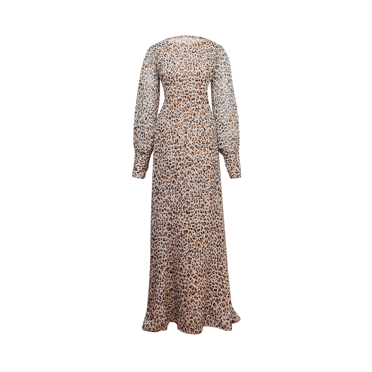 Toma Women's Leopard Full Length Animal Print Gown