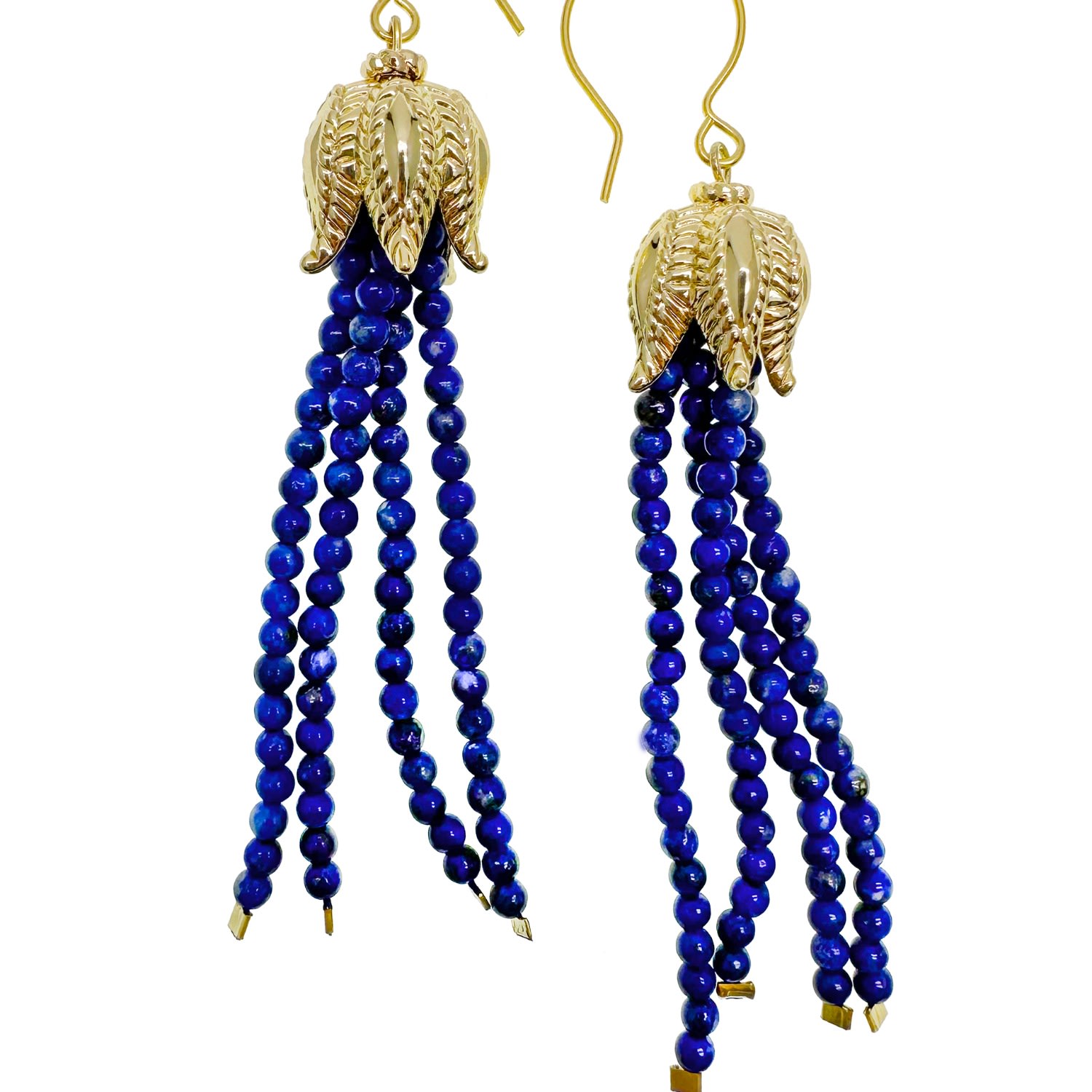 Women’s Blue Lapis Tassel Earrings Farra