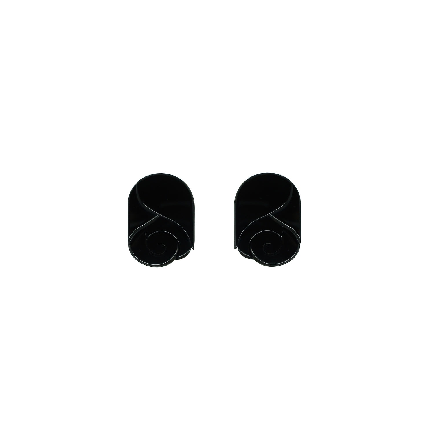 Gissa Bicalho Women's Handmade Acrylic Earring Rosebud M - Black