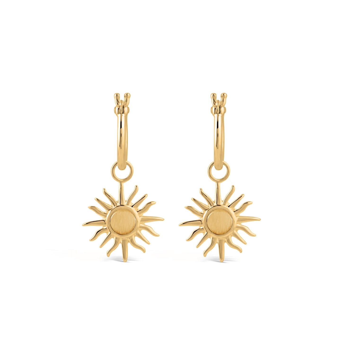 Dinny Hall Small My World Sun Drop Hoop Earrings In Gold